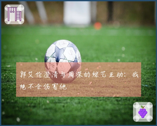 郭艾伦澄清与周深的综艺互动：我绝不会伤害他